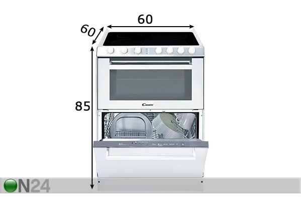 Керамическая плита/ посудомоечная машина Candy TRIO9503/1W размеры