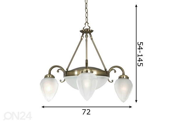Классический подвесной светильник Regency, 3 купола