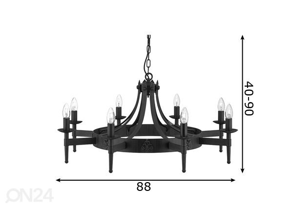 Кованый подвесной светильник Cartwheel размеры