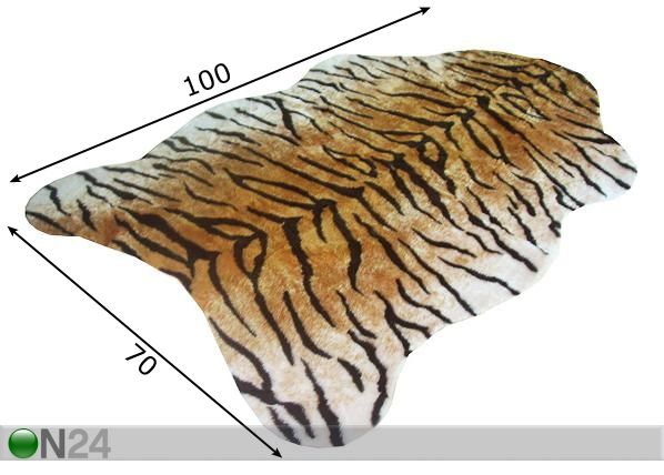 Ковёр с узором животного Тигр 70x100 см размеры