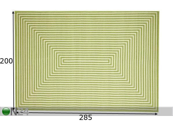 Ковер Braid Green 200x285 см размеры