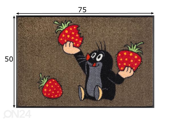 Ковер Der kleine Maulwurf - isst Erdbeeren 50x75 см размеры