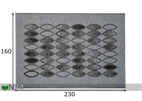 Ковер Ethnic Grey 160x230 cm размеры