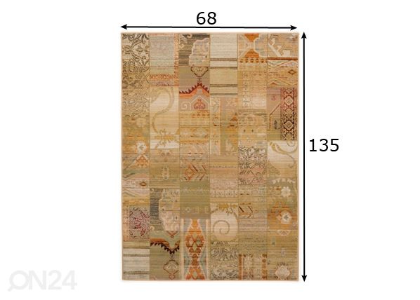 Ковёр Gabiro Mosaik 68x135 cm размеры