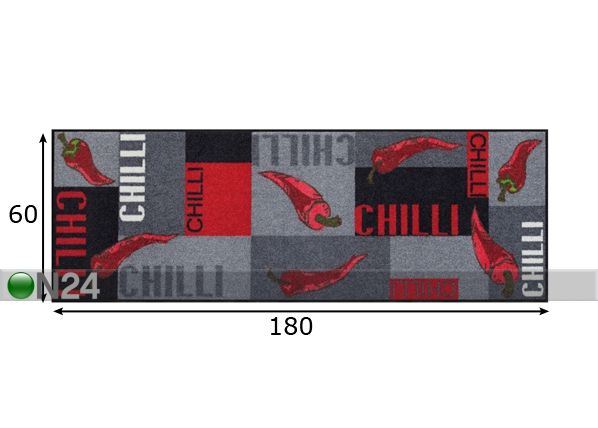 Ковер Grey Chili 60x180 cm размеры