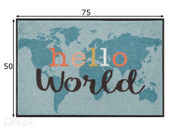 Ковер Hello World 50x75 см размеры