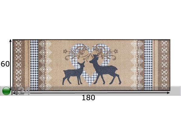 Ковер Lovely Deers 60x180 см размеры