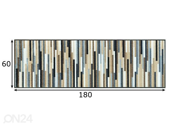 Ковер Mikado Stripes nature 60x180 см размеры