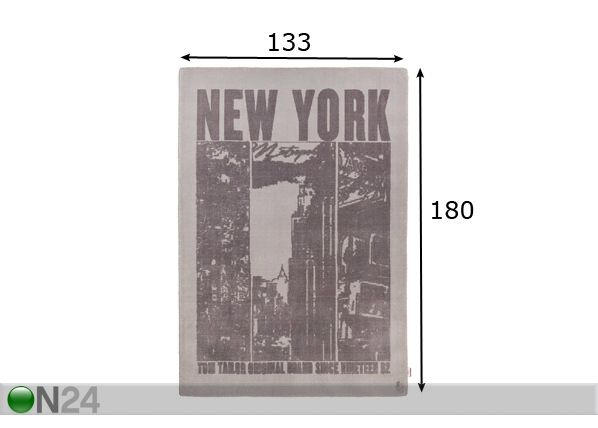 Ковер New York 133x180 cm размеры