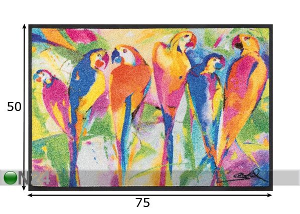 Ковер Parrots party 50x75 см размеры