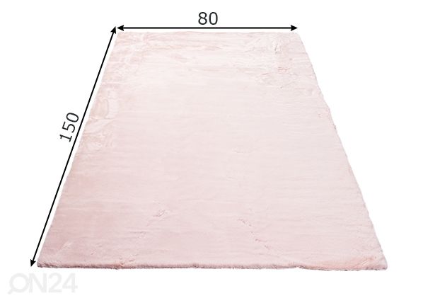 Ковер Rabbit fur 80x150 см, розовый размеры