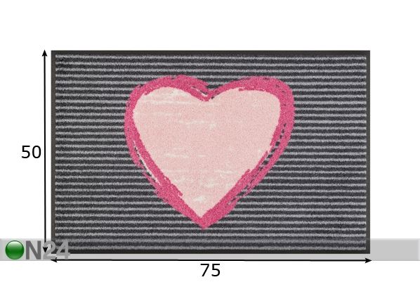 Ковер Rose Heart 50x75 cm размеры
