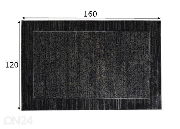 Ковер Sienna Black 120x160 см размеры