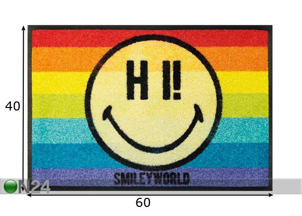Ковер Smiley Rainbow 40x60 cm размеры