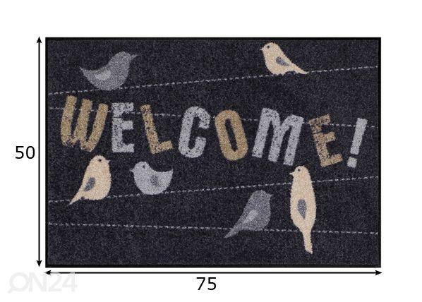 Ковер Welcome Birds 50x75 cm размеры