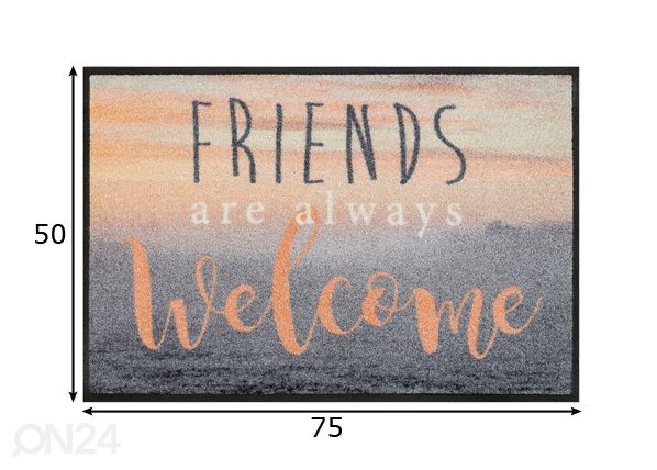 Ковер Welcome Friends 50x75 cm размеры