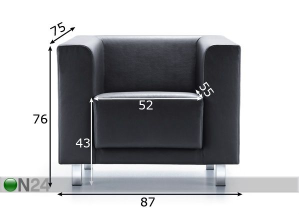 Кожаное кресло Vancouver Box размеры