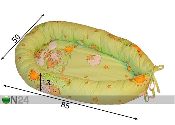 Кокон / гнездо для новорожденных Mõmmi 50x85 cm размеры
