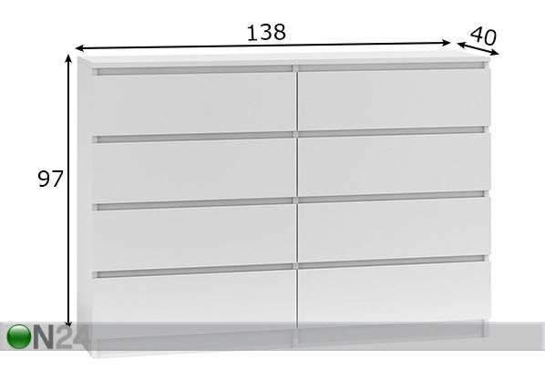 Комод Malwa 138cm размеры