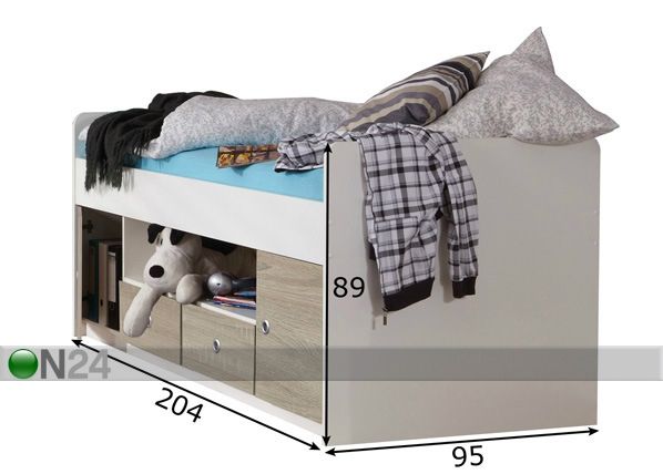Компактная кровать Jalta 90x200 cm размеры