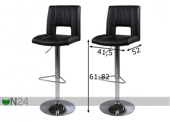 Комплект барных стульев Sylvia 2 шт размеры
