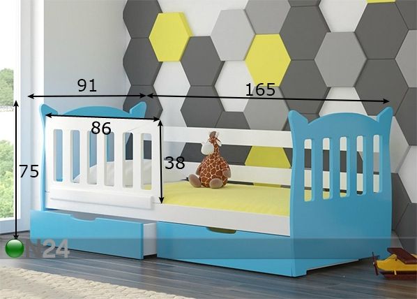 Комплект детской кровати 75x160 cm размеры