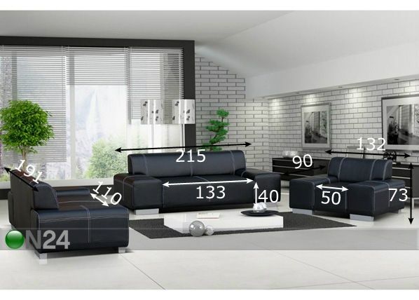 Комплект диванов 3+2+1 размеры