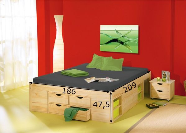 Комплект кровати Claas 180x200 cm размеры