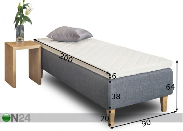 Комплект кровати Hypnos Aphrodite 90x200 cm размеры