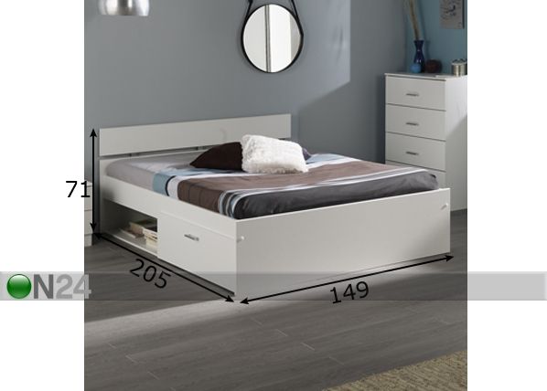 Комплект кровати Infinity 140x200 cm размеры