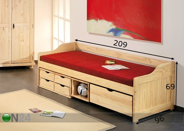 Комплект кровати Maxima 90x200 cm размеры