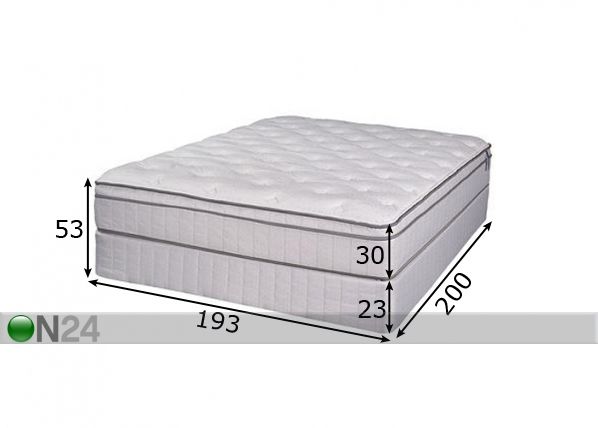 Комплект кровати Serta Chadwell 193x200 cm размеры