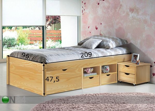 Комплект кровати Single 90x200 cm размеры