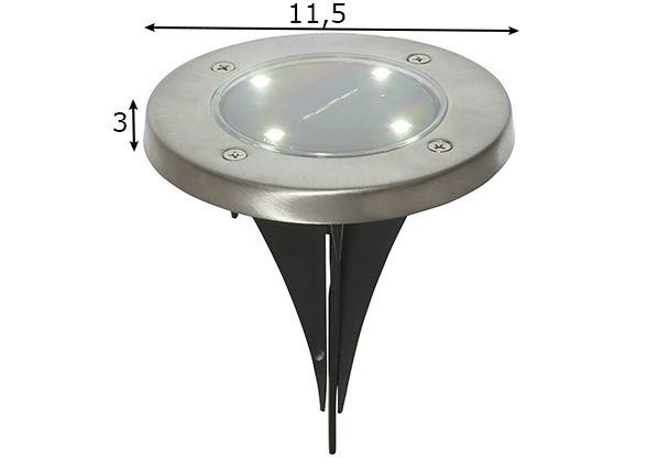 Комплект светильников на солнечных батареях 3 шт. размеры