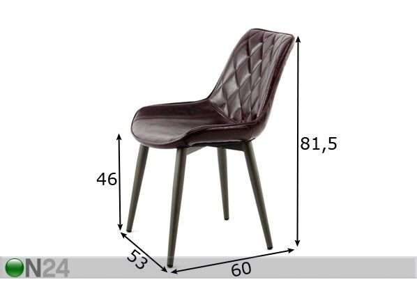 Комплект стульев 2 шт размеры