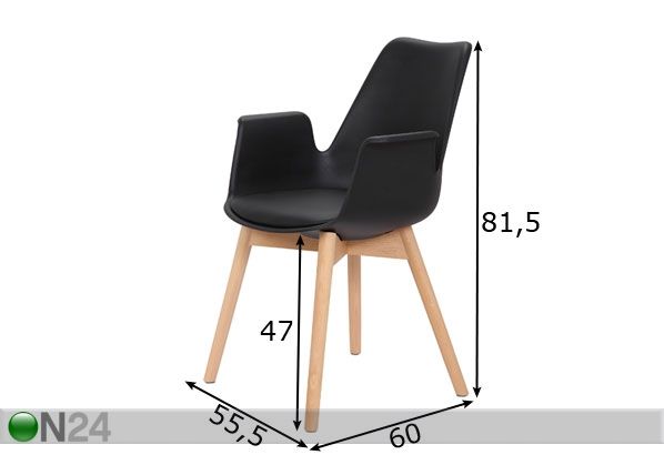 Комплект стульев, 2 шт размеры