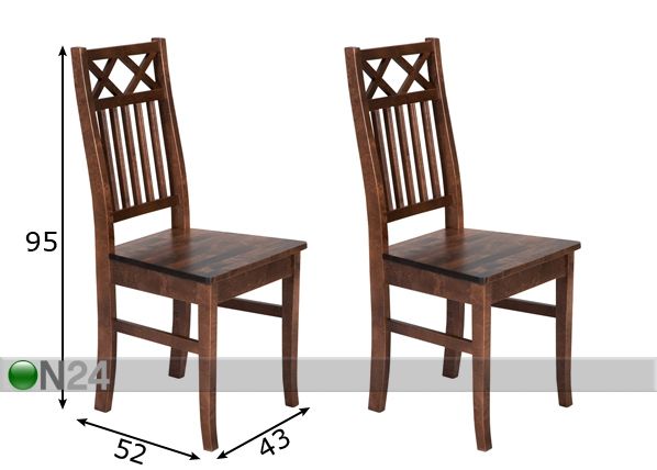 Комплект стульев Anna, 2 шт размеры