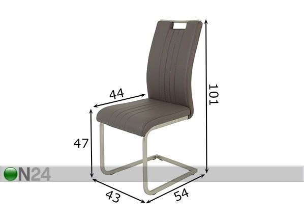 Комплект стульев Antje 2 шт размеры