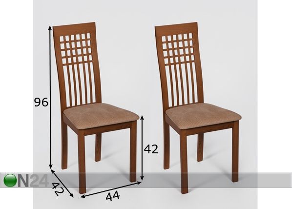 Комплект стульев Arona, 2 шт размеры