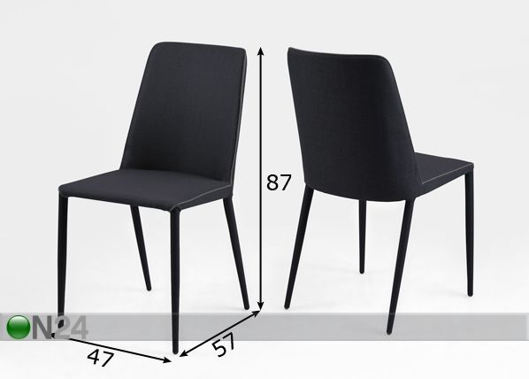 Комплект стульев Avanja, 2 шт размеры