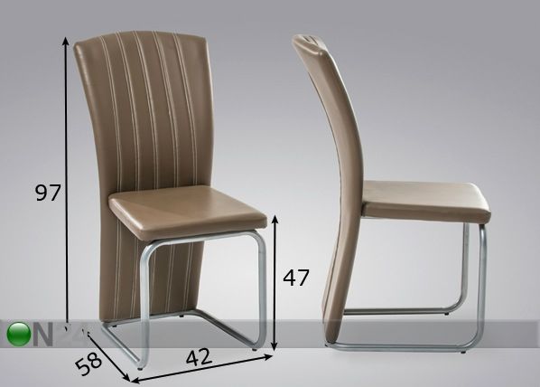 Комплект стульев Aylin, 4 шт размеры