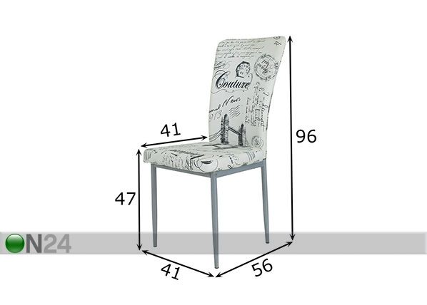 Комплект стульев Bora I 4 шт размеры