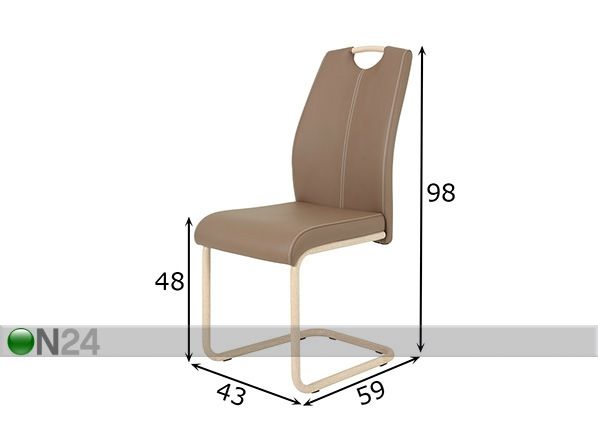 Комплект стульев Brenda 2 шт размеры