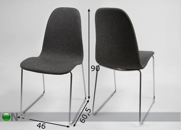 Комплект стульев Bucura, 4 шт размеры