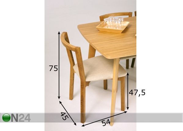 Комплект стульев Cee Dining Chair H, 2 шт размеры