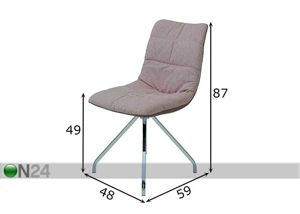 Комплект стульев Cosima II 2 tk размеры