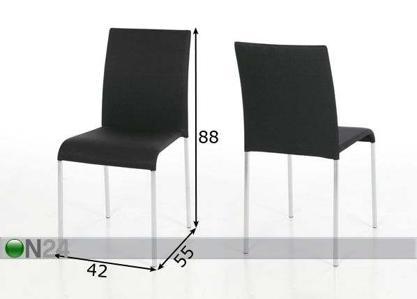 Комплект стульев Denna, 4 шт размеры