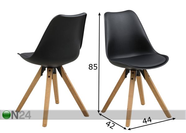 Комплект стульев Dima, 2 шт размеры