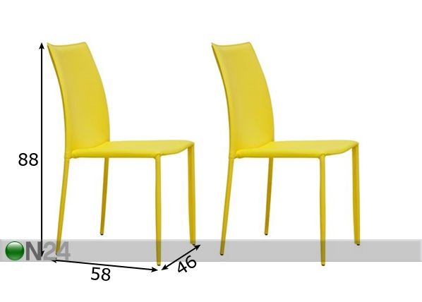 Комплект стульев Doris, 4 шт размеры