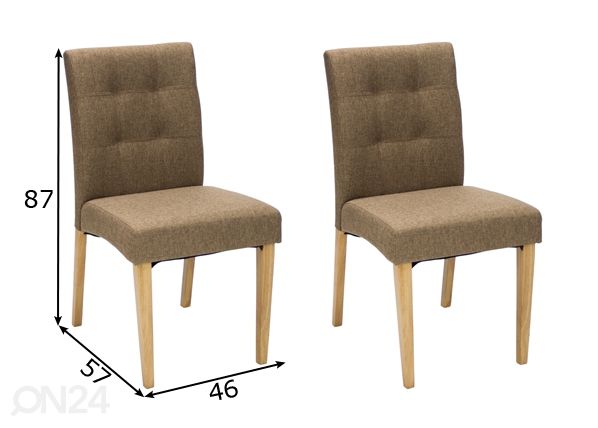Комплект стульев Enrich, 2 шт размеры
